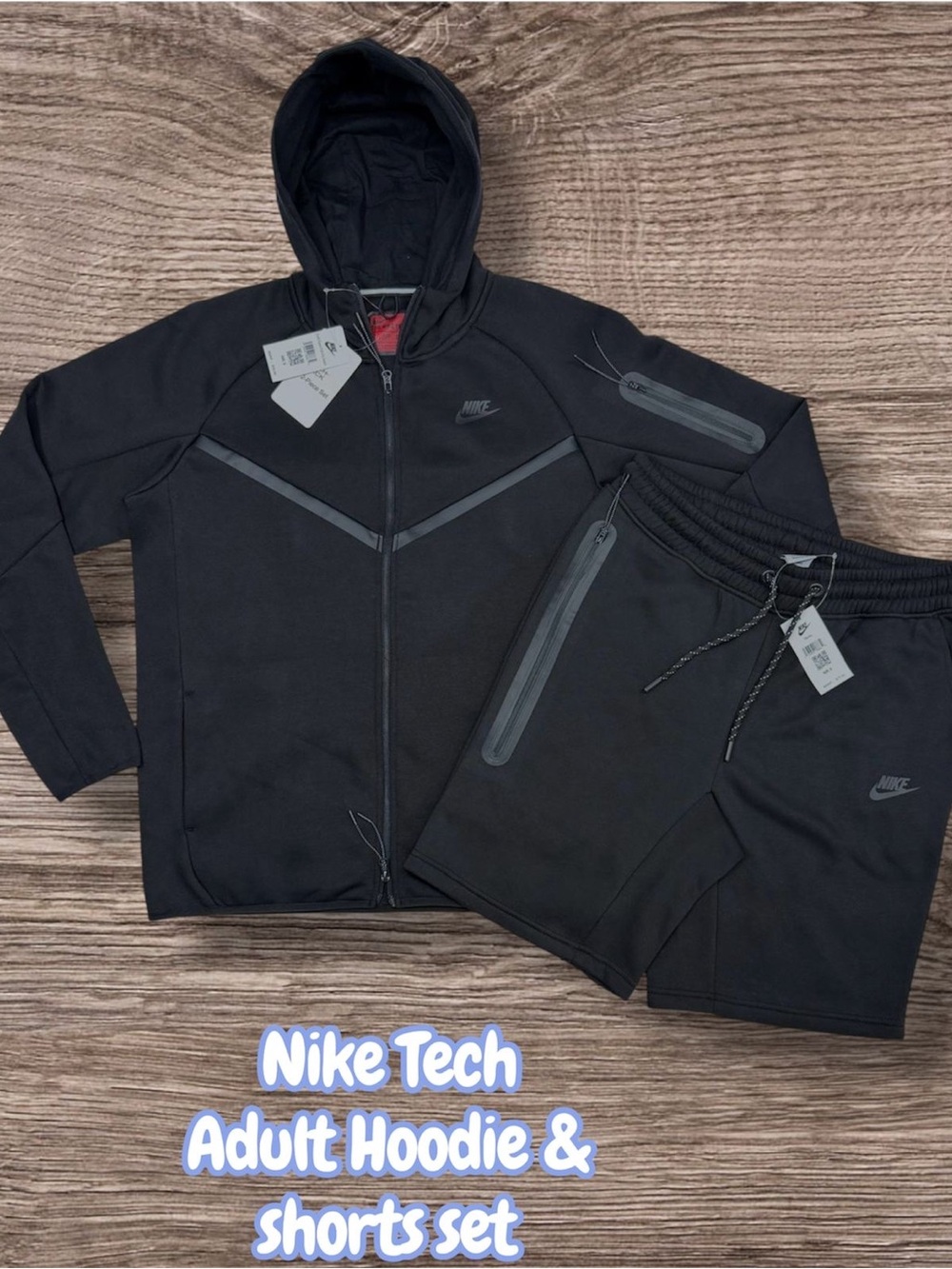 Nike Black Tech Hooded Jacket with Reflective Trim